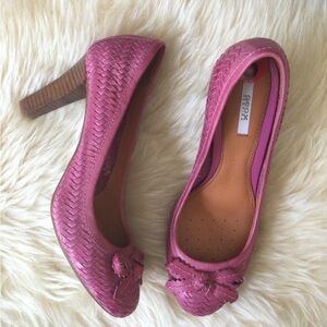 Geox Women's Pink Woven Heels